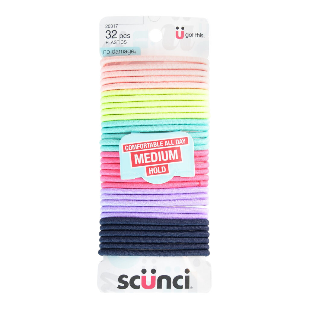 Conair Hair Products, Brand Scunci, 32 pieces Elastics